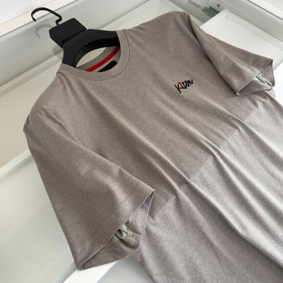 Kiton Brown And Grey Crew Neck Short Sleeve T-Shirt - Picture 3 of 7